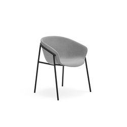 Cadeira de tecido cinza claro, 59 x 66,5 x 79 cm | Abraço
