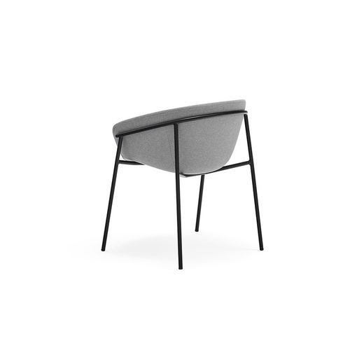 Hellgrauer Stoffstuhl, 59 x 66,5 x 79 cm | Umarmung