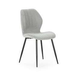 IJsgrijze stoffen stoel, 47 x 58 x 85 cm | Nalu