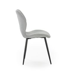 IJsgrijze stoffen stoel, 47 x 58 x 85 cm | Nalu