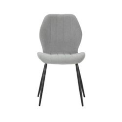 IJsgrijze stoffen stoel, 47 x 58 x 85 cm | Nalu