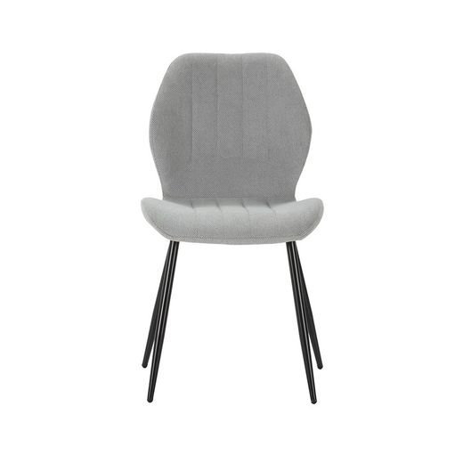 IJsgrijze stoffen stoel, 47 x 58 x 85 cm | Nalu