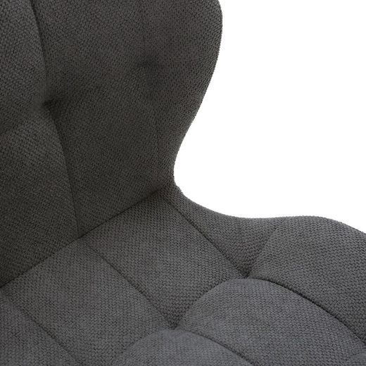 Dark grey fabric chair, 48 x 58 x 85 cm | Nalu
