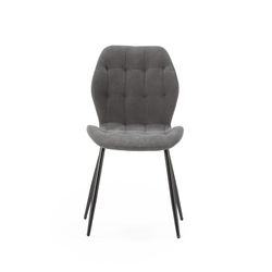 Sedia in tessuto grigio scuro, 48 x 58 x 85 cm | Nalu