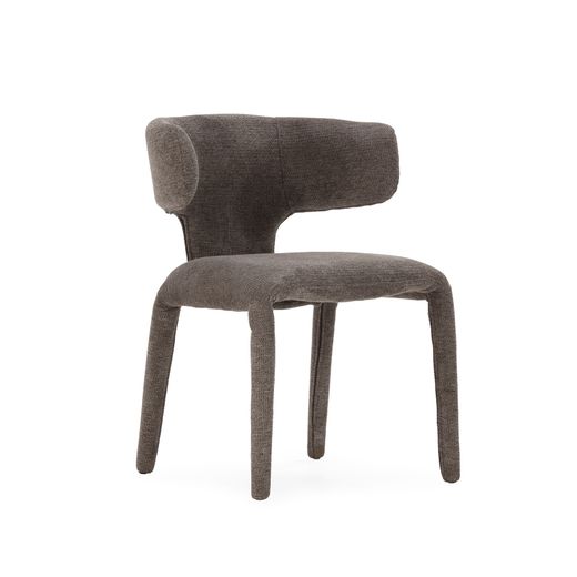 Silla de tejido en gris oscuro, 58 x 55,5 x 76 cm | Maca