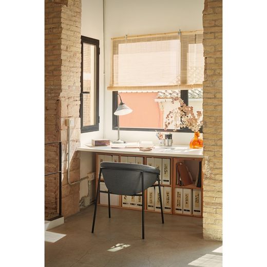 Dunkelgrauer Stoffstuhl, 59 x 66,5 x 79 cm | Umarmung