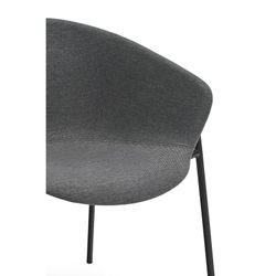 Dunkelgrauer Stoffstuhl, 59 x 66,5 x 79 cm | Umarmung