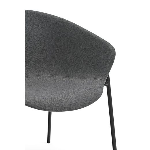 Dunkelgrauer Stoffstuhl, 59 x 66,5 x 79 cm | Umarmung
