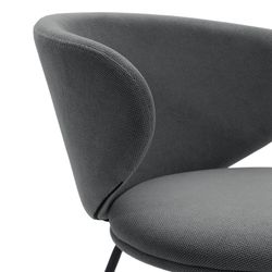 Dunkelgrauer Stoffstuhl, 59,5 x 56 x 77,5 cm | Eilen