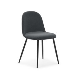 Dark grey and black fabric chair, 45 x 52 x 81 cm | Malila