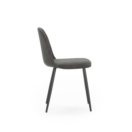 Dark grey and black fabric chair, 45 x 52 x 81 cm | Malila