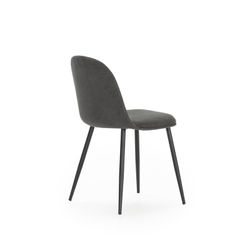Dark grey and black fabric chair, 45 x 52 x 81 cm | Malila