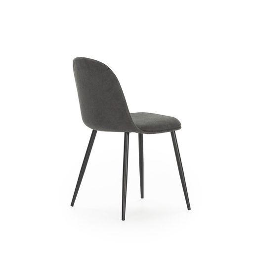 Dark grey and black fabric chair, 45 x 52 x 81 cm | Malila