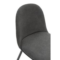 Dark grey and black fabric chair, 45 x 52 x 81 cm | Malila