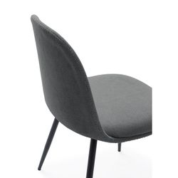 Dark grey and black fabric chair, 45 x 52 x 81 cm | Malila