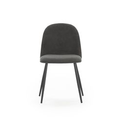 Dark grey and black fabric chair, 45 x 52 x 81 cm | Malila