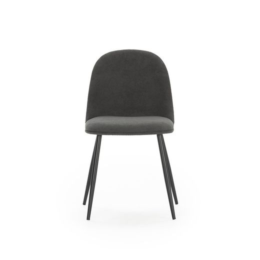 Dark grey and black fabric chair, 45 x 52 x 81 cm | Malila