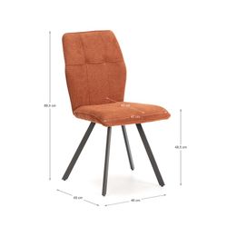 Brown fabric chair, 47 x 60 x 89 cm | Mery