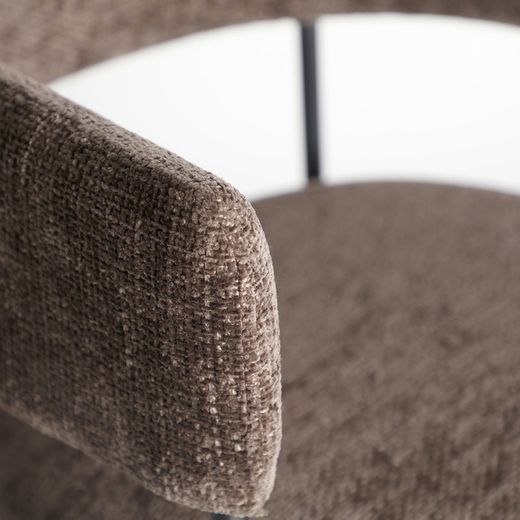 Brown fabric chair, 59 x 59 x 74 cm | Allenc