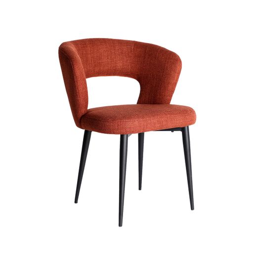Silla de tejido en rojo, 61 x 61 x 78 cm | Flagnac