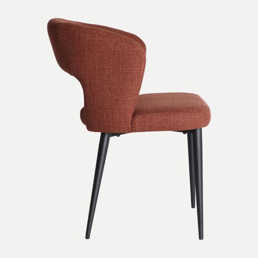 Silla de tejido en rojo, 61 x 61 x 78 cm | Flagnac