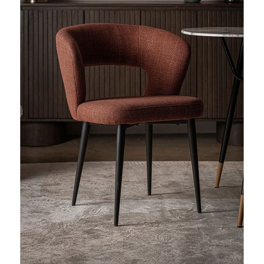 Silla de tejido en rojo, 61 x 61 x 78 cm | Flagnac
