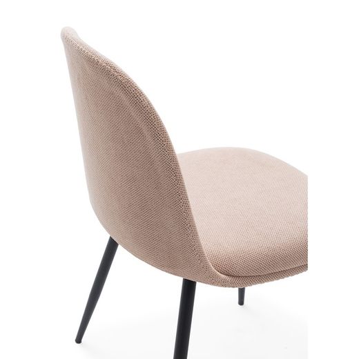 Chaise en tissu rose, 45 x 52 x 81 cm | Malila