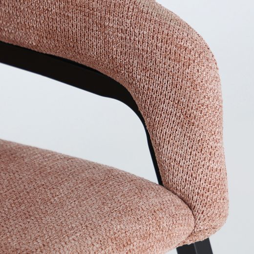 Silla de tejido en rosa, 58 x 55 x 74 cm | Aren