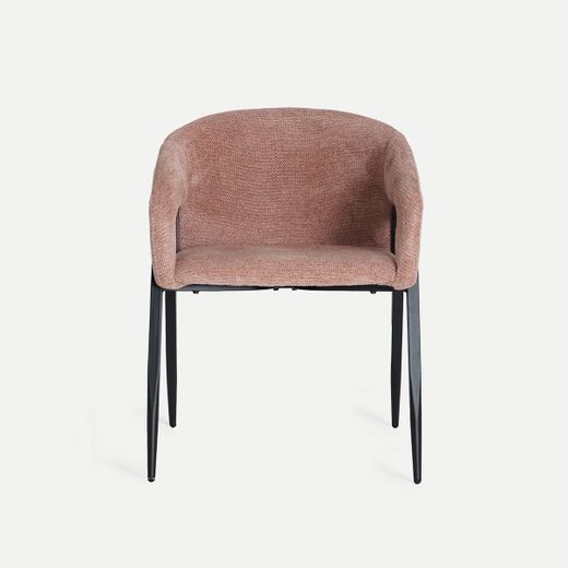 Silla de tejido en rosa, 58 x 55 x 74 cm | Aren