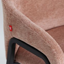 Silla de tejido en rosa, 58 x 55 x 74 cm | Aren