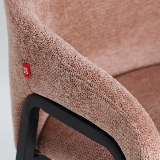 Silla de tejido en rosa, 58 x 55 x 74 cm | Aren