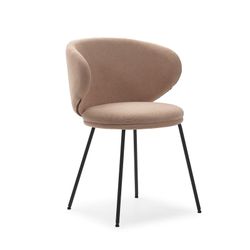 Chaise en tissu rose, 59,5 x 56 x 77,5 cm | Se précipiter