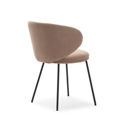 Chaise en tissu rose, 59,5 x 56 x 77,5 cm | Se précipiter