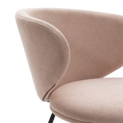 Chaise en tissu rose, 59,5 x 56 x 77,5 cm | Se précipiter