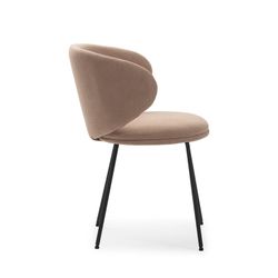 Chaise en tissu rose, 59,5 x 56 x 77,5 cm | Se précipiter