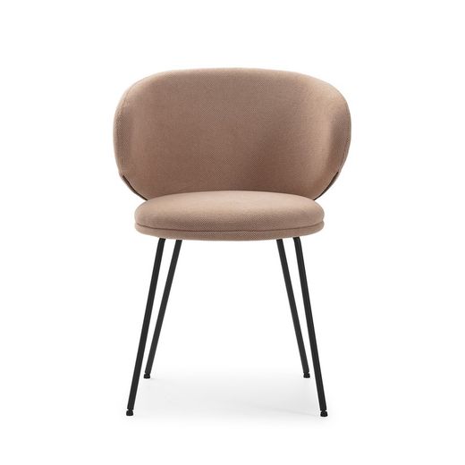 Chaise en tissu rose, 59,5 x 56 x 77,5 cm | Se précipiter