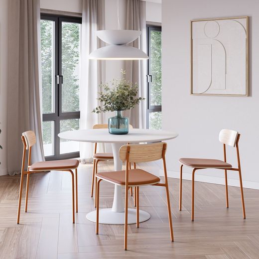 Fabric chair in tile, 46 x 51 x 77 cm | Adriana