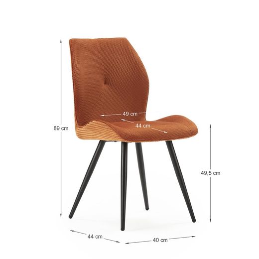 Chair in tile fabric, 46 x 62 x 89 cm | Adaya