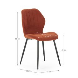 Chair in tile fabric, 47 x 58 x 85 cm | Nalu