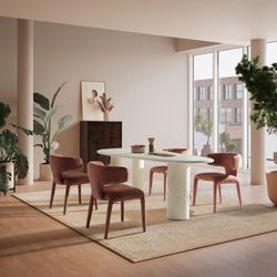 Chaise tressée en terre cuite, 58 x 55,5 x 76 cm | Maca