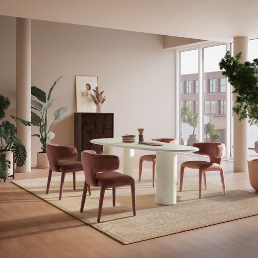 Chaise tressée en terre cuite, 58 x 55,5 x 76 cm | Maca