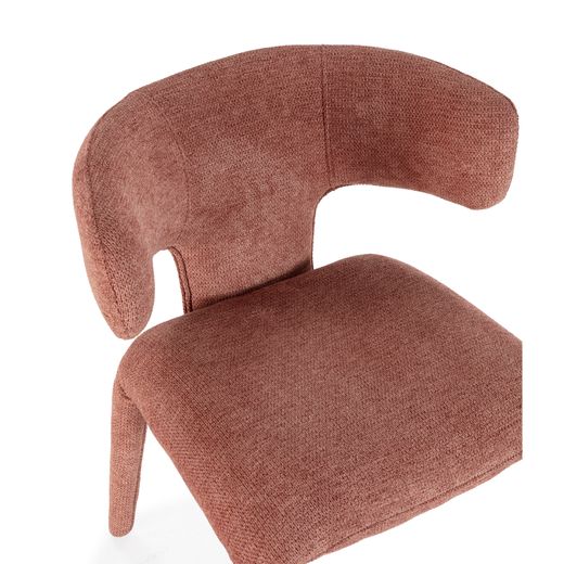 Chaise tressée en terre cuite, 58 x 55,5 x 76 cm | Maca