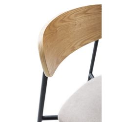 Taupe fabric chair, 46 x 51 x 77 cm | Adriana