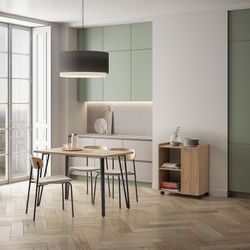 Taupe fabric chair, 46 x 51 x 77 cm | Adriana