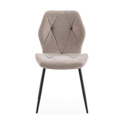 Taupe fabric chair, 47.5 x 57.5 x 85 cm | Luna