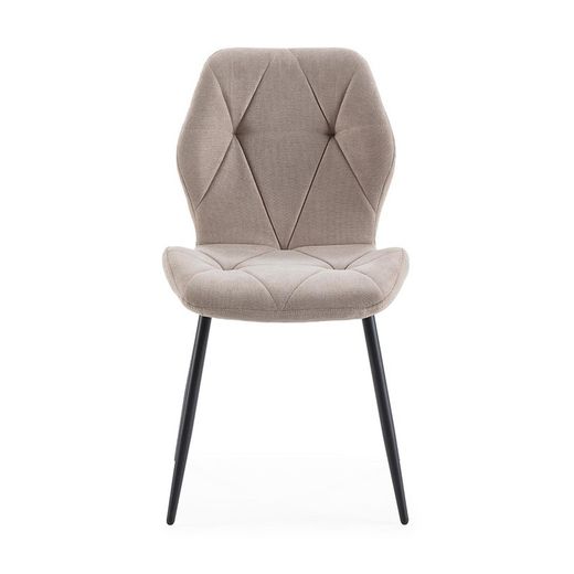 Taupe fabric chair, 47.5 x 57.5 x 85 cm | Luna