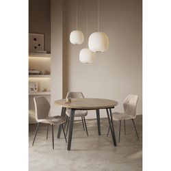 Taupe fabric chair, 47.5 x 57.5 x 85 cm | Luna