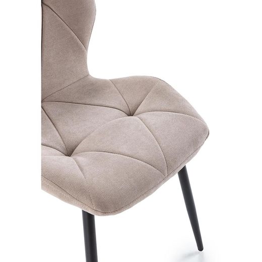Taupe fabric chair, 47.5 x 57.5 x 85 cm | Luna