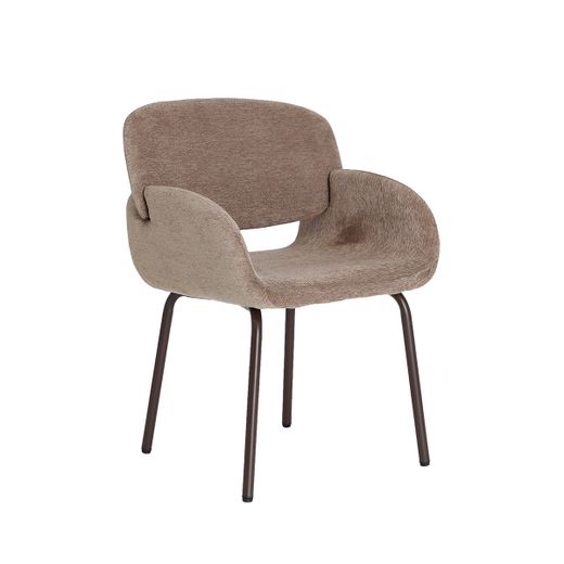 Silla de tejido en topo, 54 x 56 x 82 cm | Noor