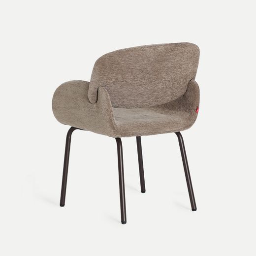 Silla de tejido en topo, 54 x 56 x 82 cm | Noor